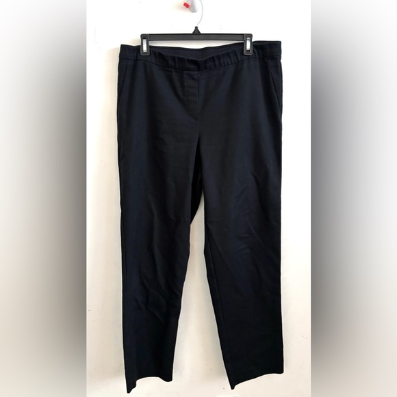 J Jill Black Pull On Elastic Waistband Tapered Ankle Length Pants 14 - Picture 1 of 5